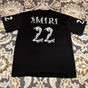 Amiri MA Baroque 22 Logo Black Tee Men’s Size Large